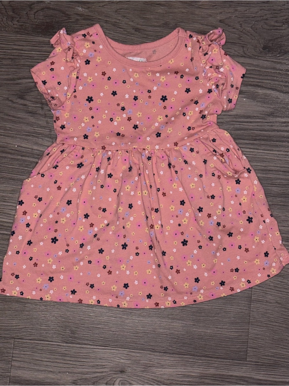 Garanimals Pink Floral Ruffle-Sleeve Casual Dress